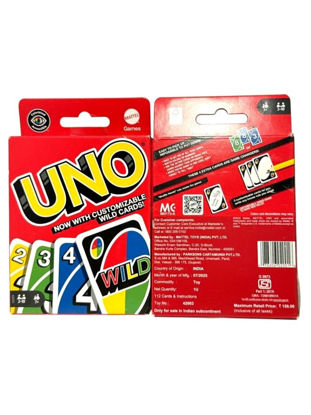 UNO Card Game for Kids, Adults & Family Game Night, Original Game (2-PACK) NEW